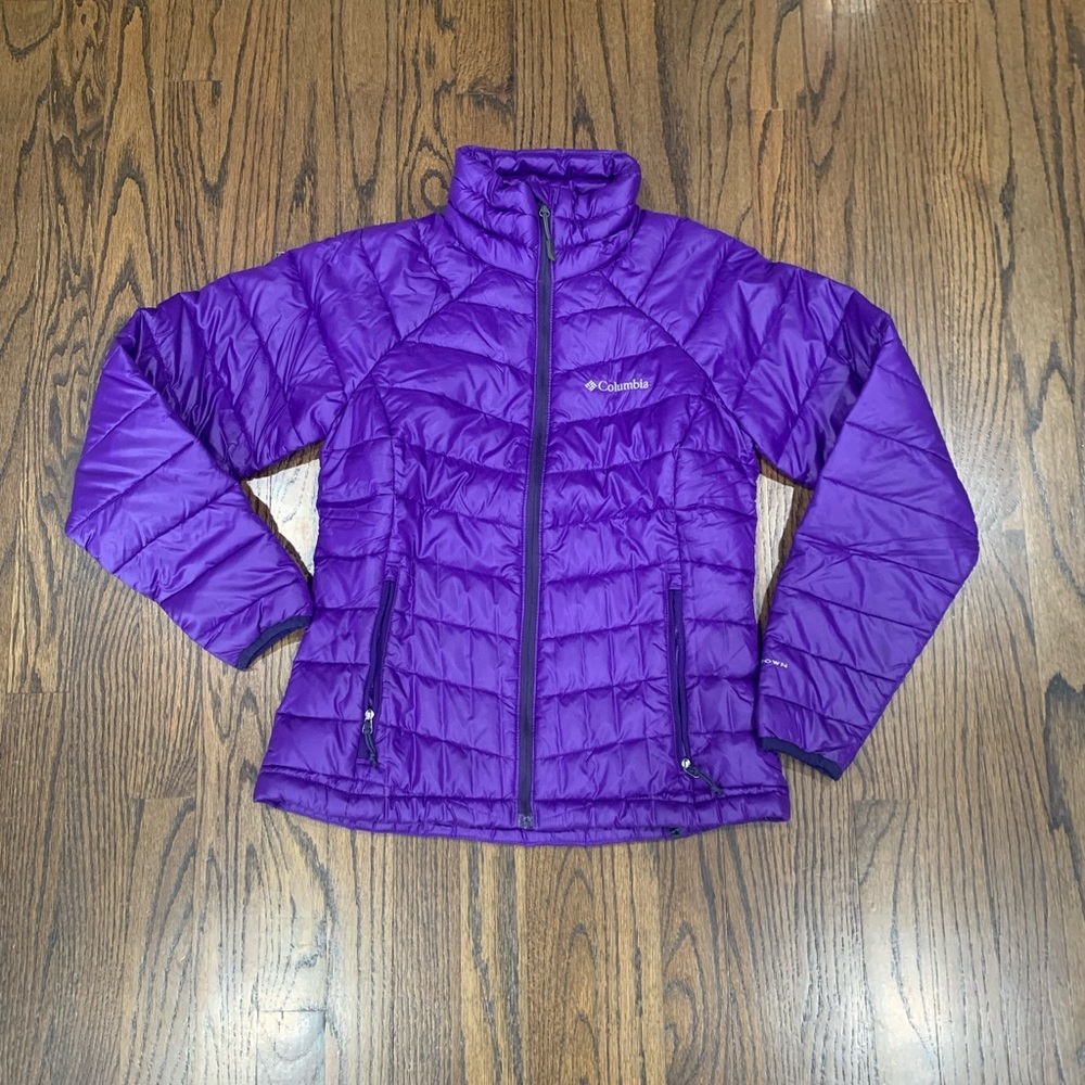 Like New Women’s Columbia Purple Quilted Down Jacket Size Small